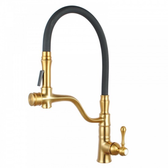 Brass Brushed Yellow Gold Kitchen/Laundry Sink Mixer Taps Swivel Kitchen Tapware